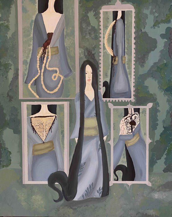 "Organ Dysmorphia" | 2023 | Acrylic on Canvas | 24X30