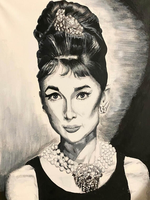 "Audrey" | 2023 | Acrylic on Canvas | 18X24